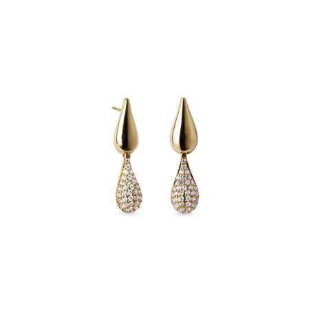 Pendientes Vidal&Vidal Cascade Baño Oro y Circonitas G3845C