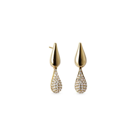 Pendientes Vidal&Vidal Cascade Baño Oro y Circonitas G3845C
