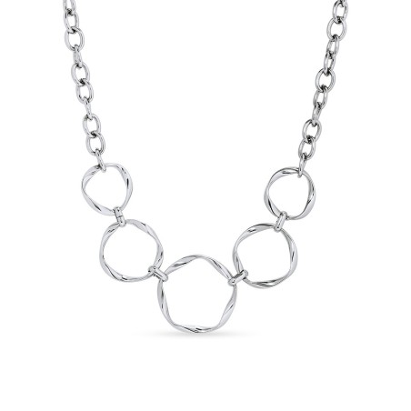 Collar Vidal&Vidal Saura Círculos Baño Plata X2846946A
