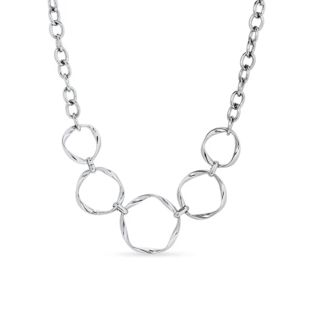 Collar Vidal&Vidal Saura Círculos Baño Plata X2846946A