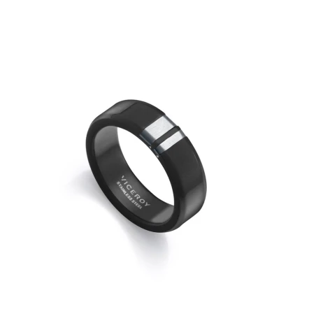 Anillo Viceroy Fashion Acero Negro Hombre 75403A02010
