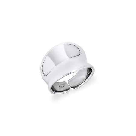 Anillo Vidal&Vidal Maxi Plise Baño Plata X285331214