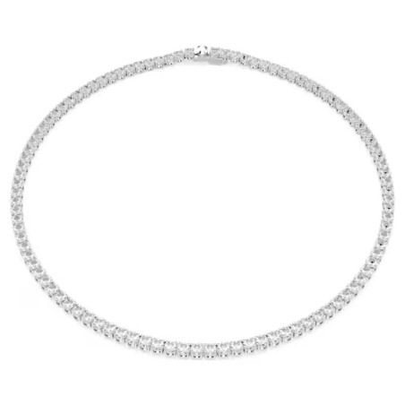 Collar Swarovski Matrix Baño Rodio y Cristales Blancos 5681801