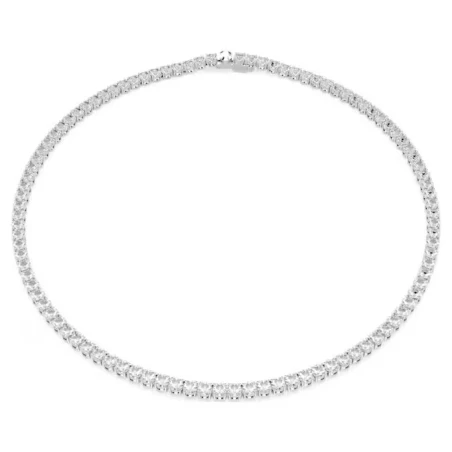 Collar Swarovski Matrix Baño Rodio y Cristales Blancos 5681801
