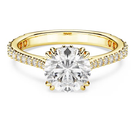 Anillo Swarovski Cóctel Stilla Baño Dorado y Circonitas Blancas 5638530
