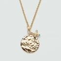 Colgante Agatha Paris Medalla Martillada Baño Oro 028880135-157-TU