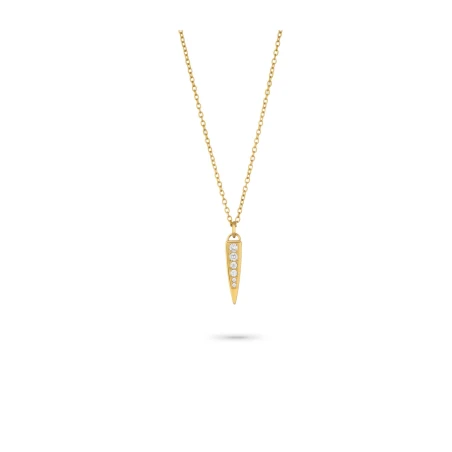 Collar Radiant Spikes Acero Dorado y Circonitas Mujer RY000521