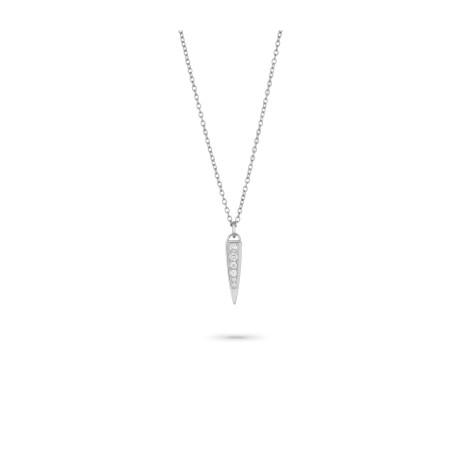 Collar Radiant Spikes Acero Plateado y Circonitas Mujer RY000522
