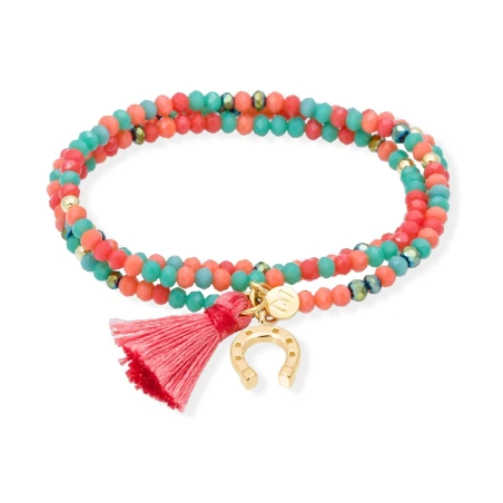Pulsera Marina García Zen Mandarina y Herradura Plata Baño Oro 90807UH