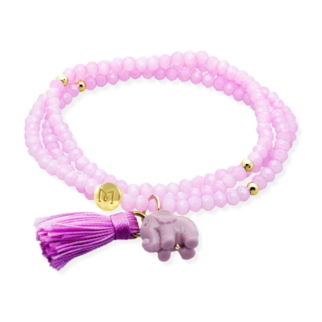 Pulsera Marina García Zen Lila y Elefante 91196UE