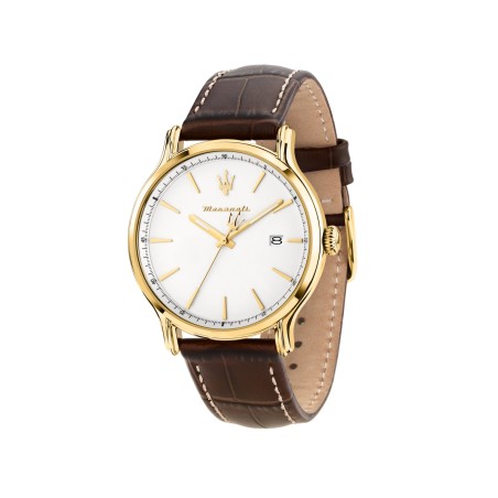 Reloj Maserati Epoca Slim Marrón, dorado y Blanco Analógico Hombre R8851118018