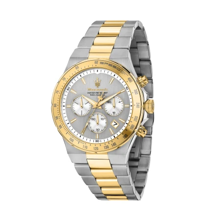 Reloj Maserati Sfida Plateado y Dorado Cronógrafo Hombre R8873640028