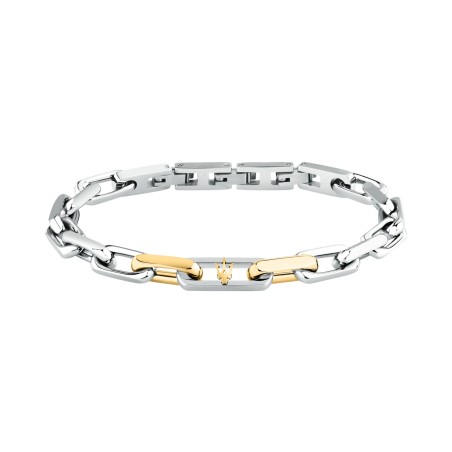 Pulsera Maserati Iconic Acero Plateado y Dorado Hombre JM526AVD115