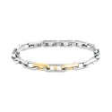 Pulsera Maserati Iconic Acero Plateado y Dorado Hombre JM526AVD115