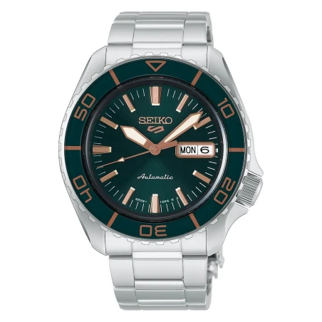Reloj Seiko 5 Sports SKX Suits Plateado, Verde y Rosado Automático Hombre HDB005K1