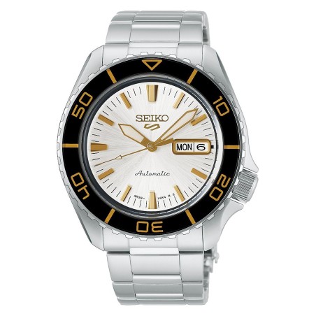 Reloj Seiko 5 Sports SKX Suits Plateado, Blanco y Dorado Automático Hombre HDB004K1 