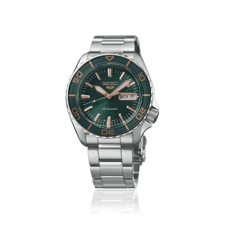 Reloj Seiko 5 Sports SKX Suits Plateado, Verde y Rosado Automático Hombre HDB005K1