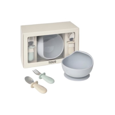 Set TOUS Baby Bol y Cubiertos Azul FLEXI-2501-00060