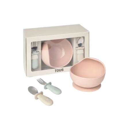 Set TOUS Baby Bol y Cubiertos Rosa FLEXI-2501-00047