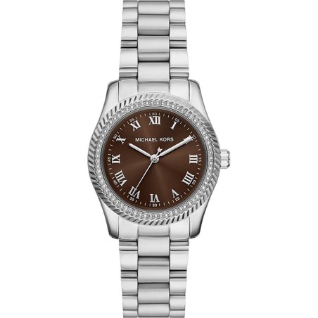 Reloj Michael Kors Lexington Plateado y Marrón Analógico Mujer MK7624