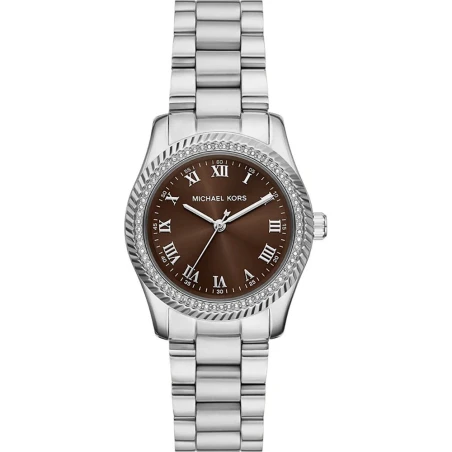 Reloj Michael Kors Lexington Plateado y Marrón Analógico Mujer MK7624