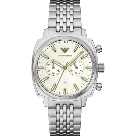 Reloj Emporio Armani Carlo Plateado Cronógrafo Hombre AR11800