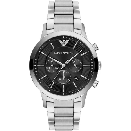 Reloj Emporio Armani Archetipo Plateado y Negro Cronógrafo AR11819