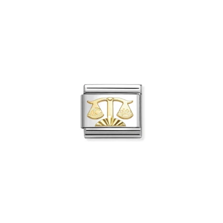 Composable Classic ZODIACO acero y oro 18k Diamantado libra