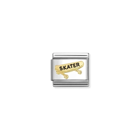 Composable Classic SIMBOLOS acero, esmalte y oro 750 Skateboard negro