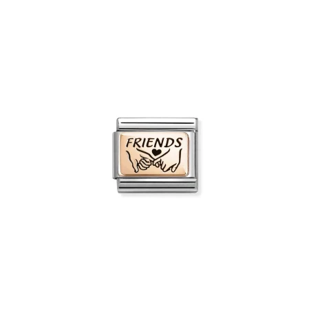 Composable Classic PLACAS (IC) en acero y oro 375 Manos Friends