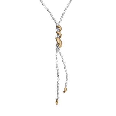 Collar UNOde50 Cuentas y Espiral COL2101OROMTL0U