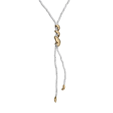 Collar UNOde50 Cuentas y Espiral COL2101OROMTL0U
