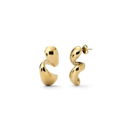 Pendientes UNOde50 Espiral Baño Oro PEN1079ORO0000U