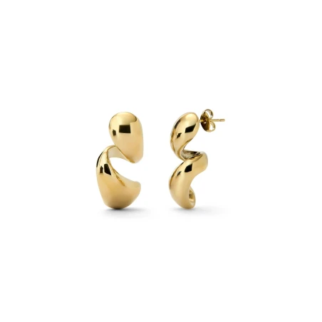 Pendientes UNOde50 Espiral Baño Oro PEN1079ORO0000U