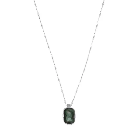 Collar UNOde50 Baño Plata y Cristal Verde COL2082VRDMTL0U