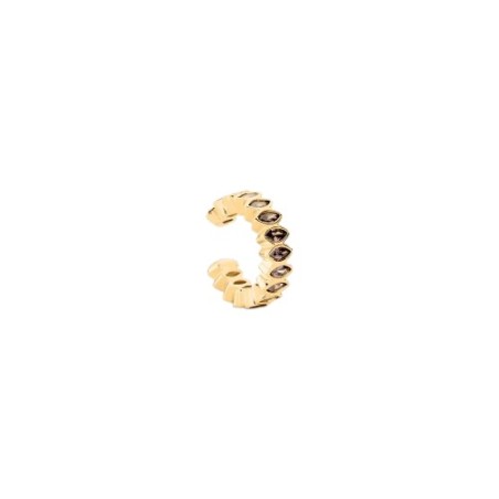 Earcuff Agatha Paris Lucky Baño Oro y Circonitas Marrón 02380827-236-TU