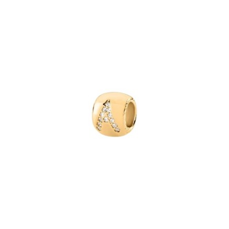 Colgante Agatha Paris Lucky Donut Baño Oro y Lera A Circonitas Blancas 02880405-137-TU