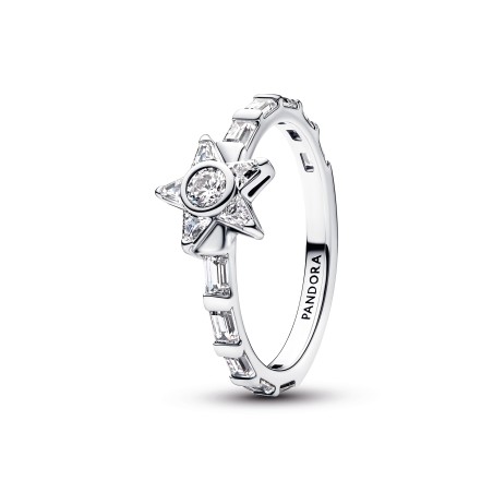 Anillo Pandora Estrella Brillante Circonitas Baguette 195072C01