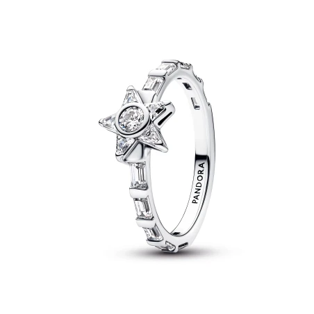 Anillo Pandora Estrella Brillante Circonitas Baguette 195072C01