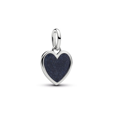 Charm Colgante Pandora Corazón Azul Grabable 735088C01