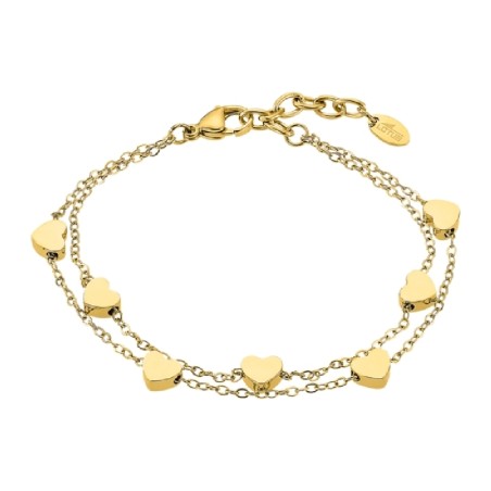 Pulsera Lotus Style Corazones Acero Dorado Mujer LS2560-2/2