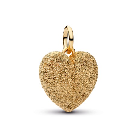 Charm Colgante Pandora Corazón Abultado Mate Baño Oro 765073C00