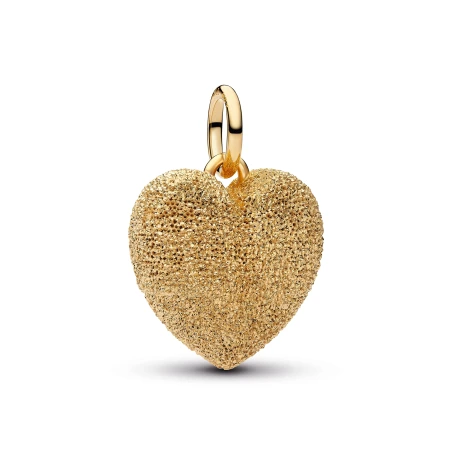 Charm Colgante Pandora Corazón Abultado Mate Baño Oro 765073C00