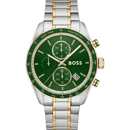 Reloj Boss Grand Prix Vitesse Plateado, Dorado y Verde Cronógrafo Hombre 1514345