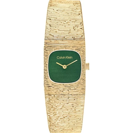 Reloj Calvin Klein Sophisticated Squared Plateado y Verde Analógico Mujer 25100228