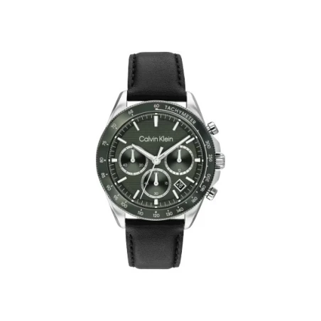 Reloj Calvin Klein Sport Lux Negro, Plateado y Verde Multifunción Hombre 25200610