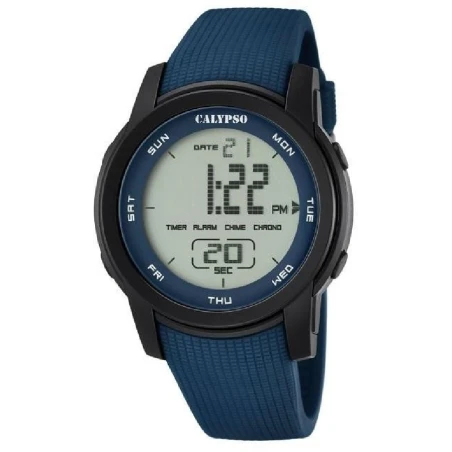 Reloj Calypso Color Splash Negro y Azul Digital Hombre K5698/2