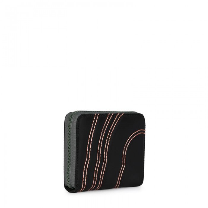 Billetero pequeño TOUS Adaz de Lona color negro y caqui. 795970307