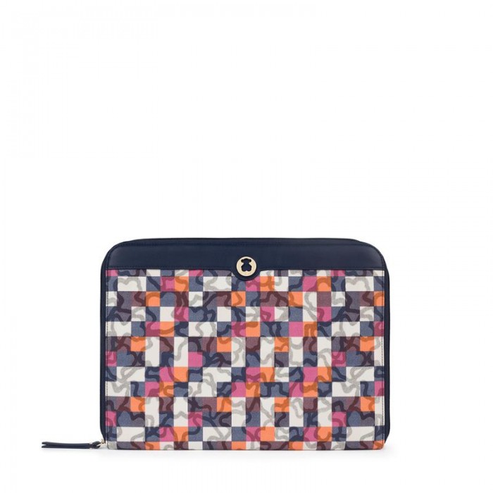 Portadocumentos TOUS Kaos Vichy. Azul marino. 795970014