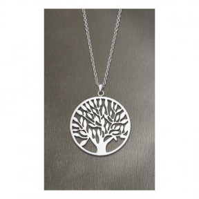 Gargantilla Lotus Style Mujer Acero Inoxidable Plateado Árbol de la Vida LS1898-1/1 2